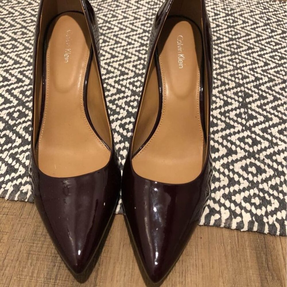 Calvin Klein Burgundy Heels Size 10